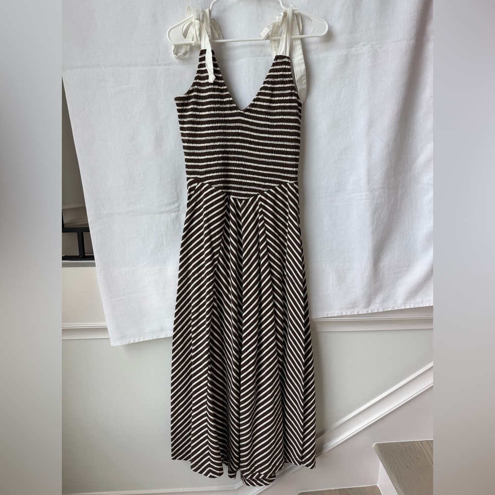 Free People Cecelia Midi Dress in Coconut Milk Combo Size Small - Picture 2 of 7